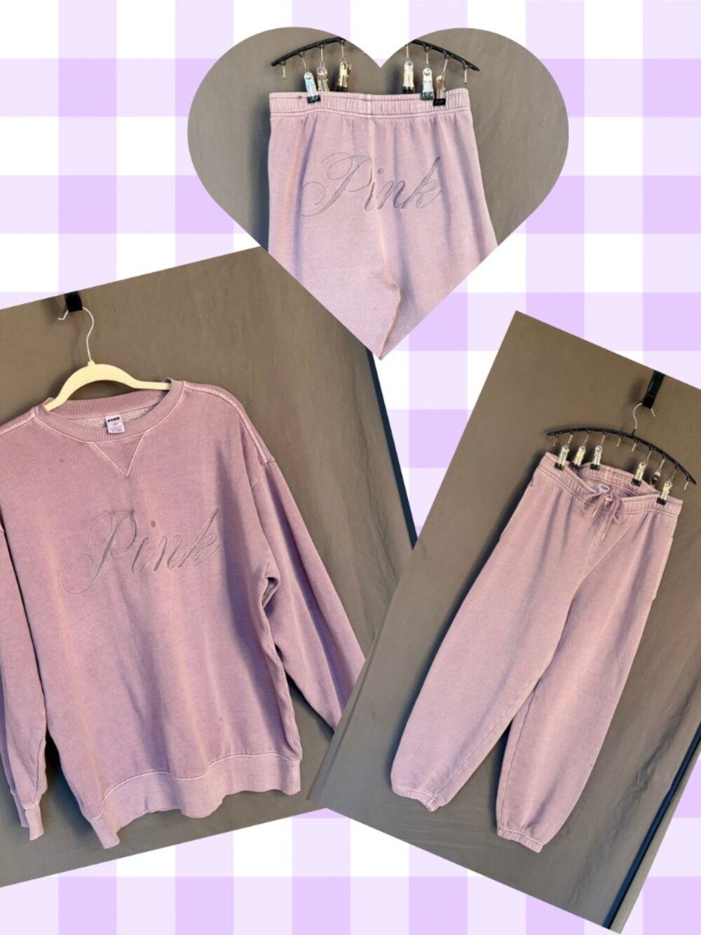 Victoria's Secret PINK Jogger/Sweatshirt Set Sz M